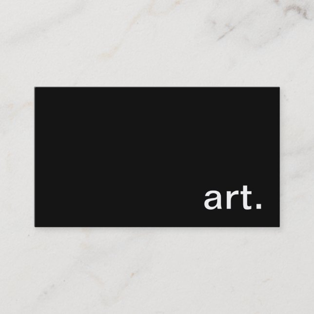 Kunst-Visitenkarte Visitenkarte (Vorderseite)