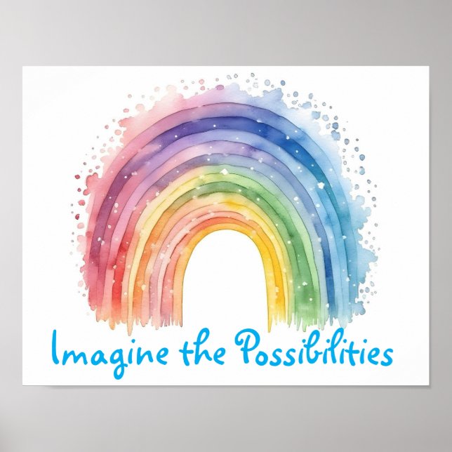 Kunst von Debi, Regenbogen Poster (Vorne)