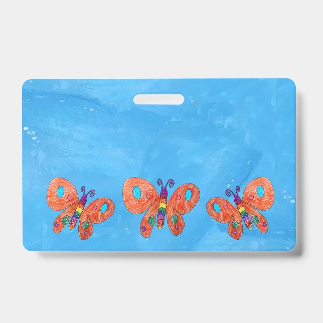 Kunst von Kindern der Schmetterlinge Ausweis (Vorderseite)