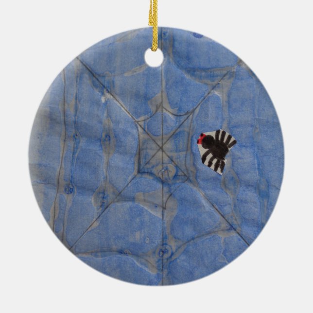 Kunst von Kindern, Spiegeln mit Spinnennetz, zeich Keramikornament (Hinten)