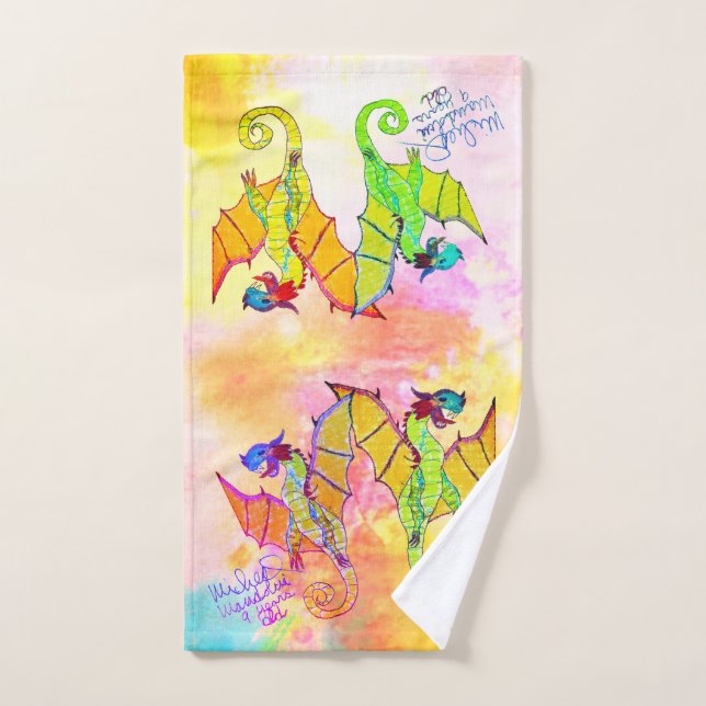 Kunst von Micheal Dragons Handtuch (Handtuch)