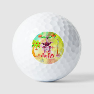 Kunst von Micheal Zion Smile Golf Balls Golfball
