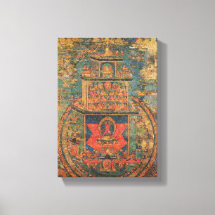 KUNST VON TIBET [VAJRAYOGINI MANDALA] LEINWANDDRUCK