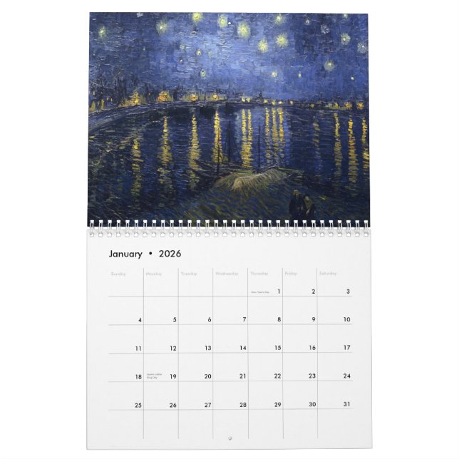 Kunst von Van Gogh Kalender (Jan 2026)