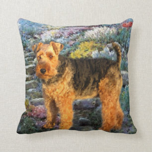 Kunst Walisers Terrier Kissen
