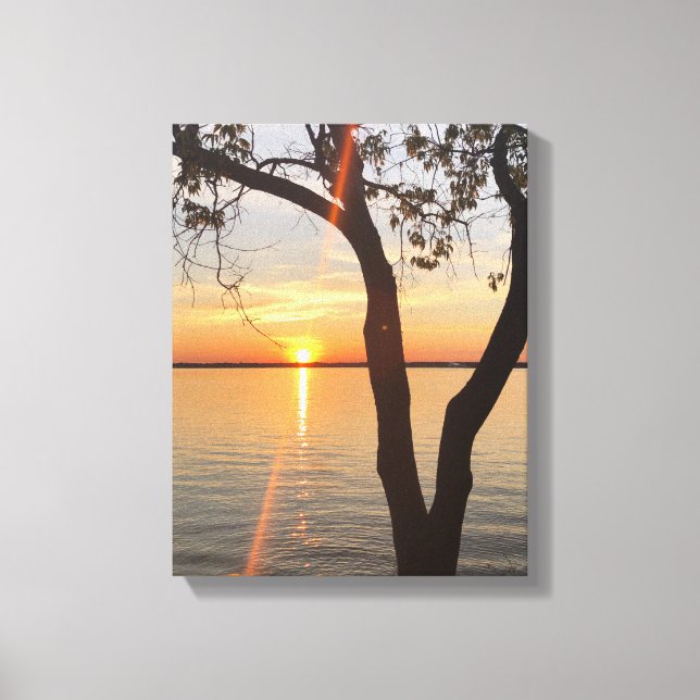 Kunst, Wandkunst, Sonnenuntergang am St. Lawrence  Leinwanddruck (Vorderseite)