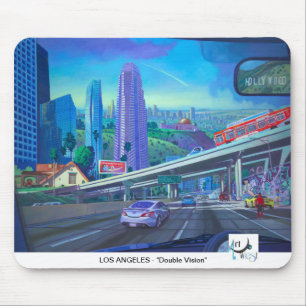 Kunst West-MOUSEPAD - doppelte Vision Los Angeless Mousepad