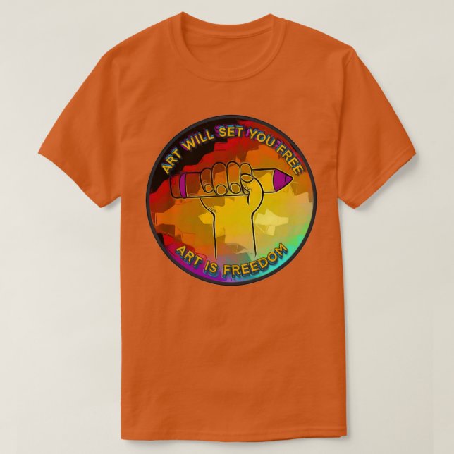 Kunst wird Sie kostenlos Set T-Shirt (Design vorne)