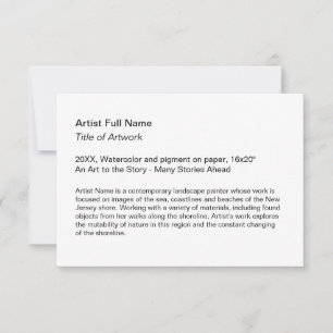 Kunstausstellung Ausstellung Kunst Ausstellen von  Dankeskarte