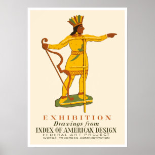 Kunstausstellung der Native Americans Poster