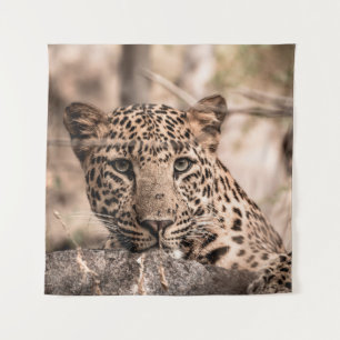 Kunstbild eines männlichen Leoparden oder Pantherp Wandteppich