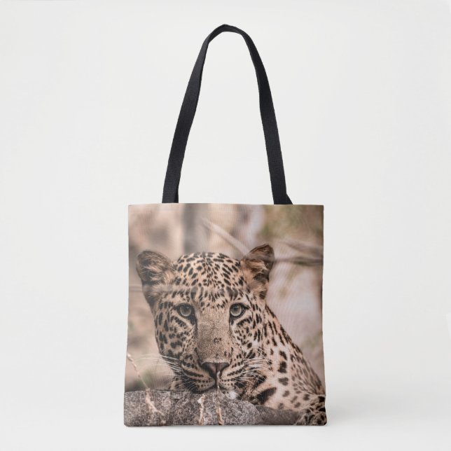 Kunstbild männlicher Leoparden oder Panther Tasche (Vorderseite)