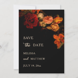 Kunstblumen Dunkle Hochzeit Save The Date