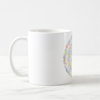 Kunstblumenmuster Kaffeetasse