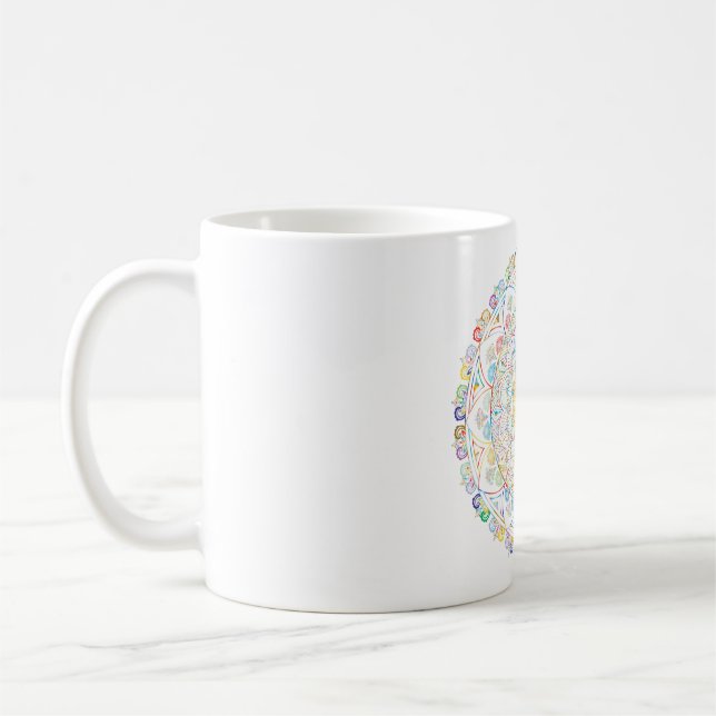 Kunstblumenmuster Kaffeetasse (Links)