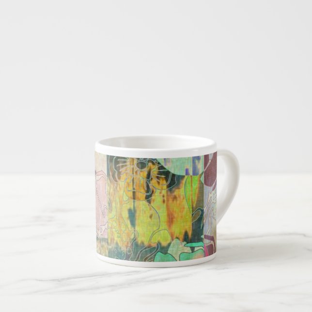 KunstblumenSchmutzmuster Espressotasse (Vorderseite Rechts)