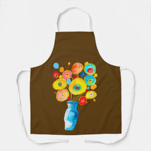 Kunstdarstellung von Funky Blume Schürze