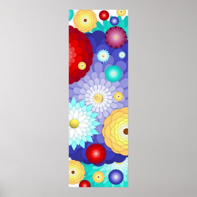Kunstdekoration Farbige Blume Muster Poster (Vorne)