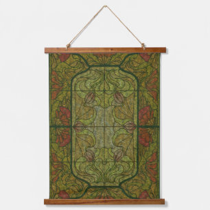 Kunstdesign aus gepolstertem Glas Wandteppich Mit Holzrahmen