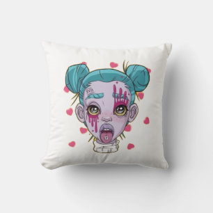 Kunstdesign, Cyberpunk-Kunst, Cyberpunk, Clubgirl Kissen