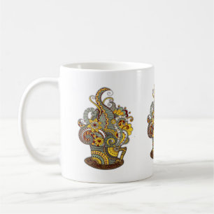 Kunstdoodle-zeichnend Kunst Kaffeetasse