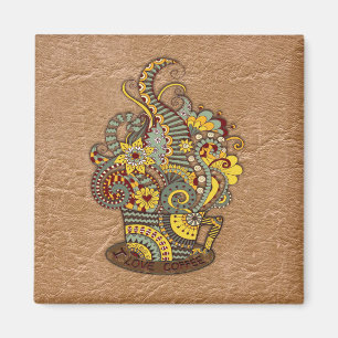 Kunstdoodle-zeichnend Kunst Magnet