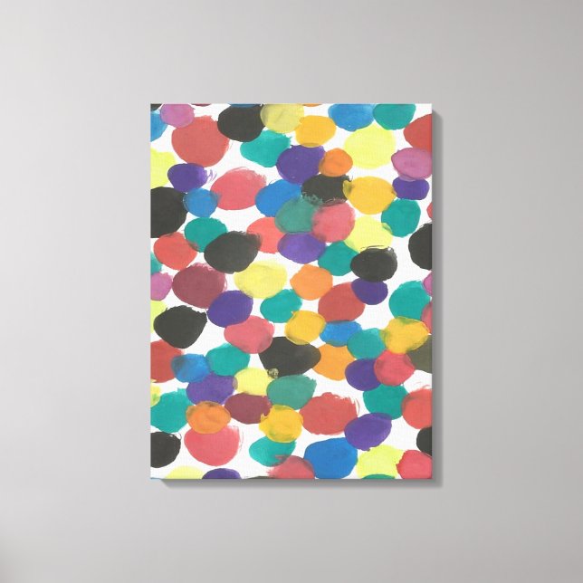 Kunstdots Abstrakte Leinwand Kunst drucken (Vorderseite)
