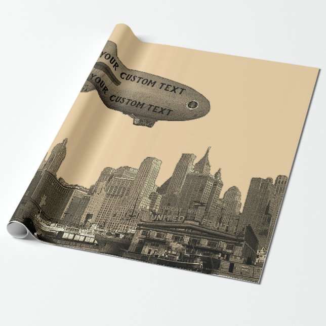 KUNSTdreißiger jahre ZELLEN-NEW- YORK CITYSkyline Geschenkpapier (Ungerollt)