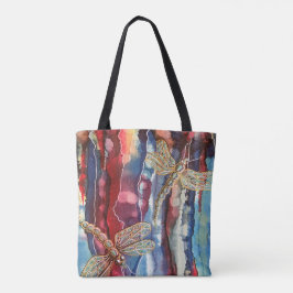 Kunstdruck, Libellen, Tascheneinkaufstasche Tasche