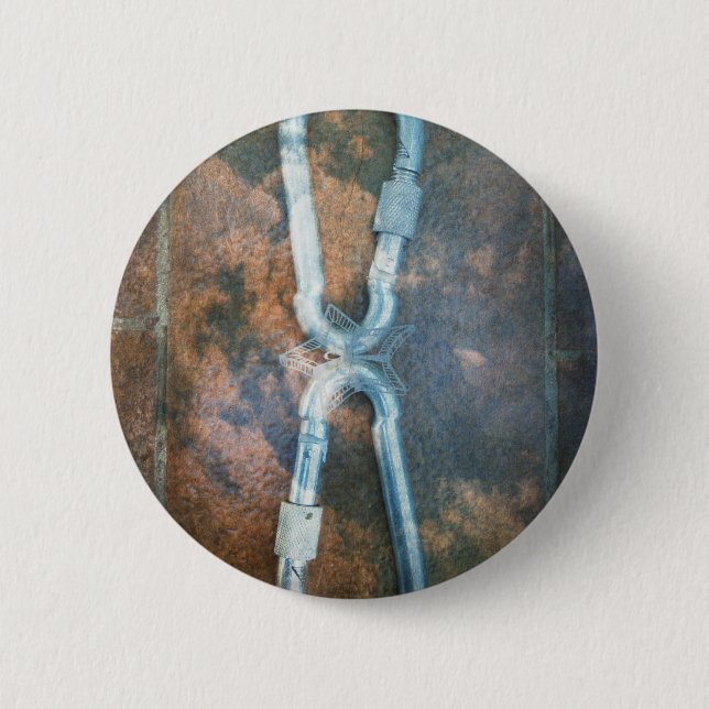 Kunstdrucke von verbundenen Carabiners Button (Vorderseite)