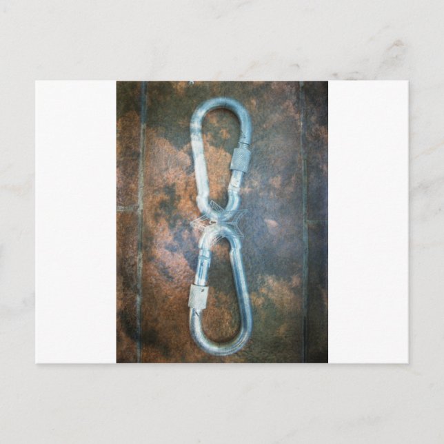 Kunstdrucke von verbundenen Carabiners Postkarte (Vorderseite)