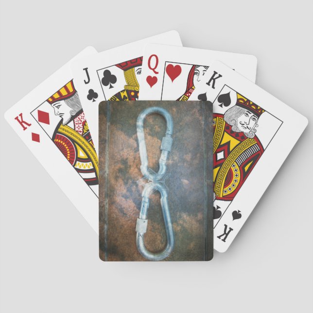 Kunstdrucke von verbundenen Carabiners Spielkarten (Rückseite)