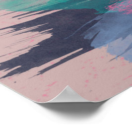 Kunstdrucken, rosa Blume Poster