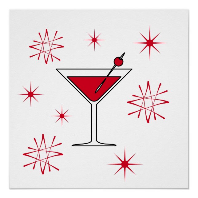 Kunstdrucken von Atomic Martini aus dem Mittelalte Poster (Vorderseite)