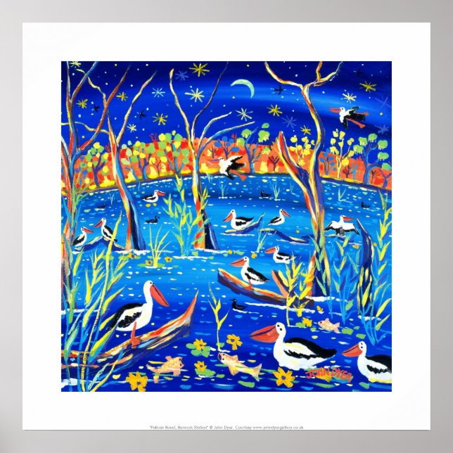 Kunstdruckerei: Banrock Station Pelicans, Gums, Mo Poster (Vorne)