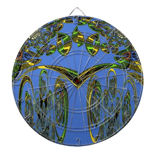 Kunstdruckerei mit Golden Abstract Design Dartscheibe (vorne)