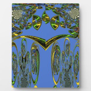 Kunstdruckerei mit Golden Abstract Design Fotoplatte