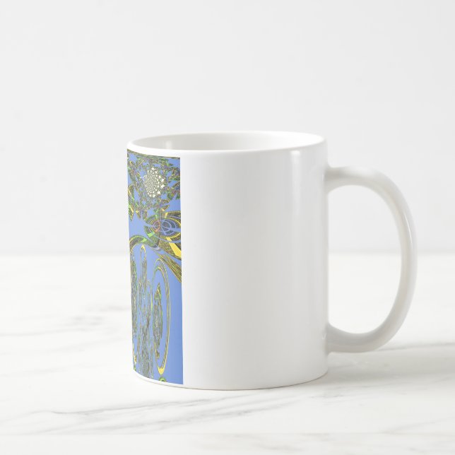 Kunstdruckerei mit Golden Abstract Design Kaffeetasse (Rechts)