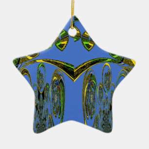 Kunstdruckerei mit Golden Abstract Design Keramik Ornament