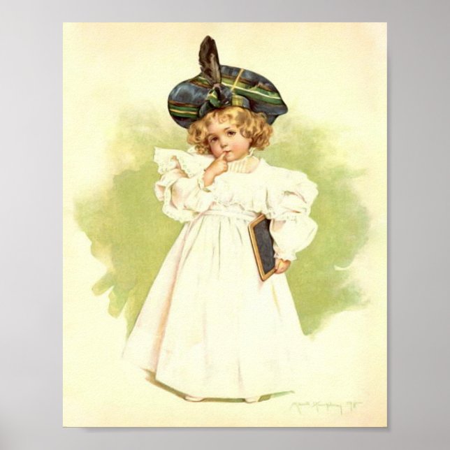 Kunstdruckerei von Maud Humphrey Little School Day Poster (Vorne)