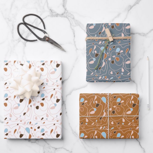 Kunstdruckpapier für eine Linie Geschenkpapier Set (Vorderseite)