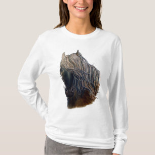 Künste-Mustang-PferdedamenHoodie T-Shirt