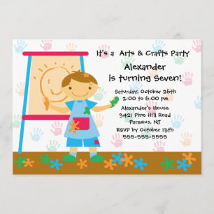 Künste u. Handwerks-Geburtstags-Party Einladung