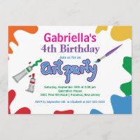 Künste u. Handwerks-Kinderfarben-Geburtstags-Party