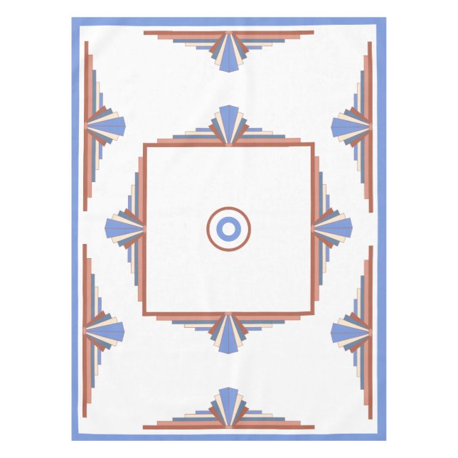 Kunstelemente aus Deko in Rose, Gold und Blau Tischdecke (Vorderseite)