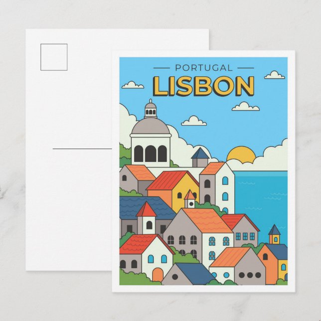 Kunsterlebnisse Lissabon Portugal Postkarte (Vorne/Hinten)