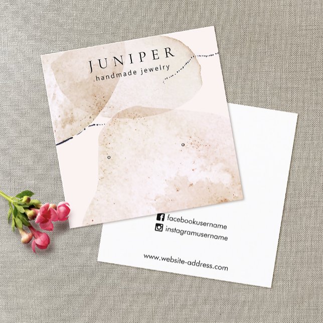 Kunstfarbengeflecht als Schmuckstück Quadratische Visitenkarte (Von Creator hochgeladen)