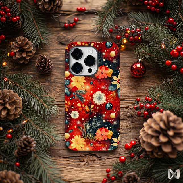 Kunstferien - Festliche Blumen und Ornamente Case-Mate iPhone 14 Pro Hülle (Von Creator hochgeladen)
