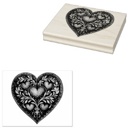 Kunstfertige Herzen: Gouache Valentine Hearts Gummistempel
