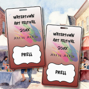 KUNSTFESTIVAL Individuell Stylisch Personalisiert Ausweis